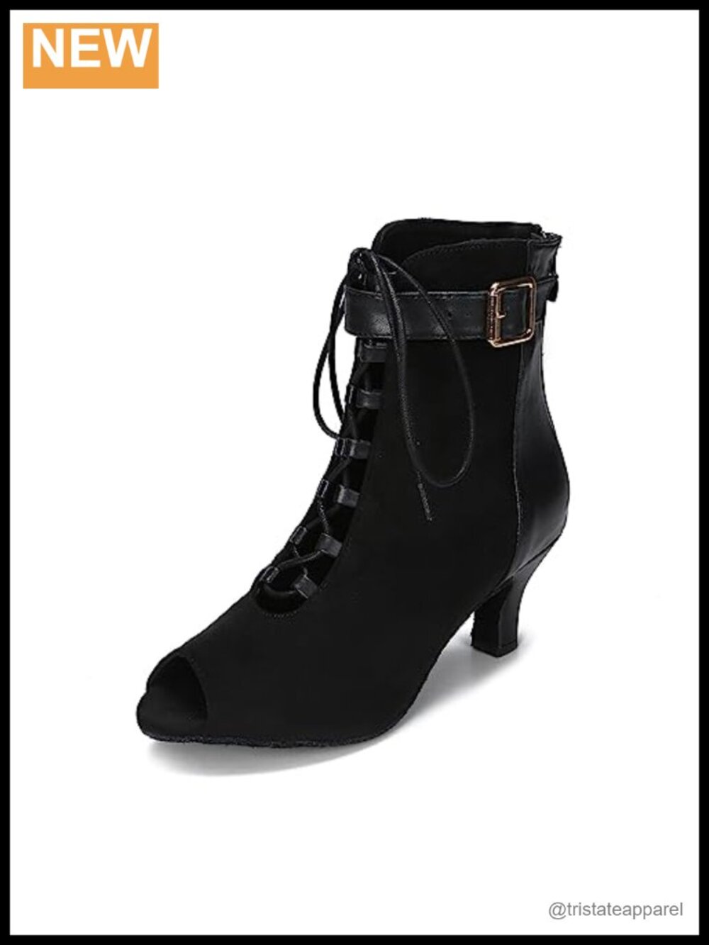 Ballroom Dance Shoes Women Latin Salsa Bachata Suede Sole Heels